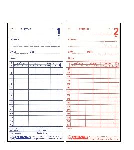 Tarjetas de Cartulina para Control de Asistencia